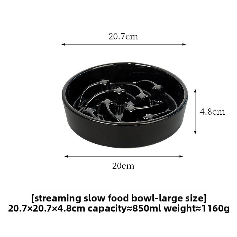 Slow-Eating Ceramic Pet Bowl
