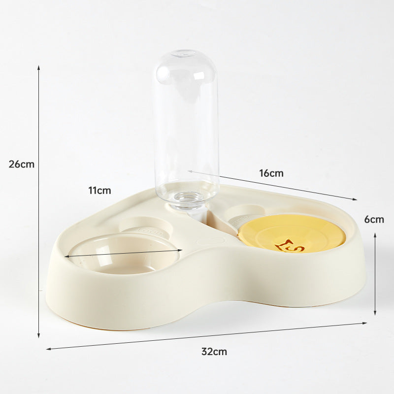 New food integrated two-in-one cat bowl