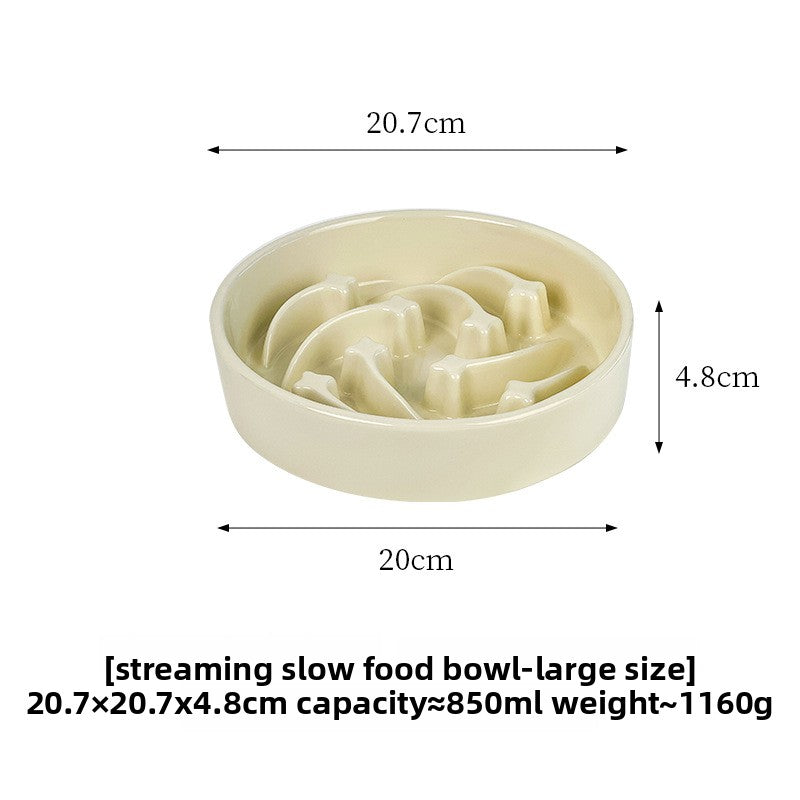 Slow-Eating Ceramic Pet Bowl