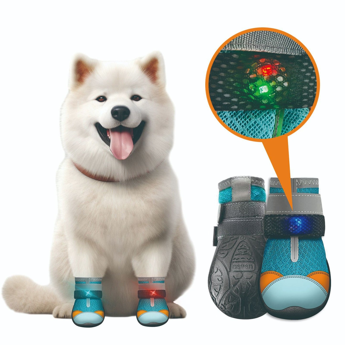 Glowing Breathable Dog Shoes