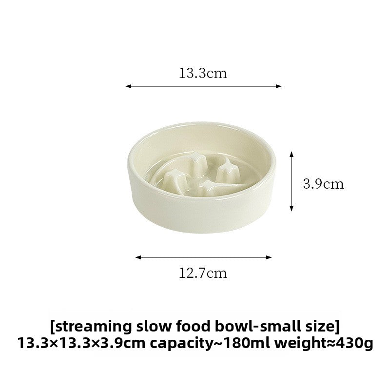 Slow-Eating Ceramic Pet Bowl
