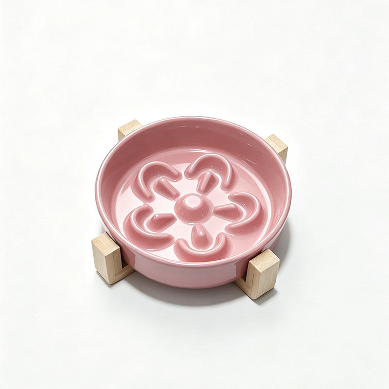 Ceramic Slow Feeder Pet Bowl