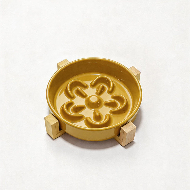 Ceramic Slow Feeder Pet Bowl