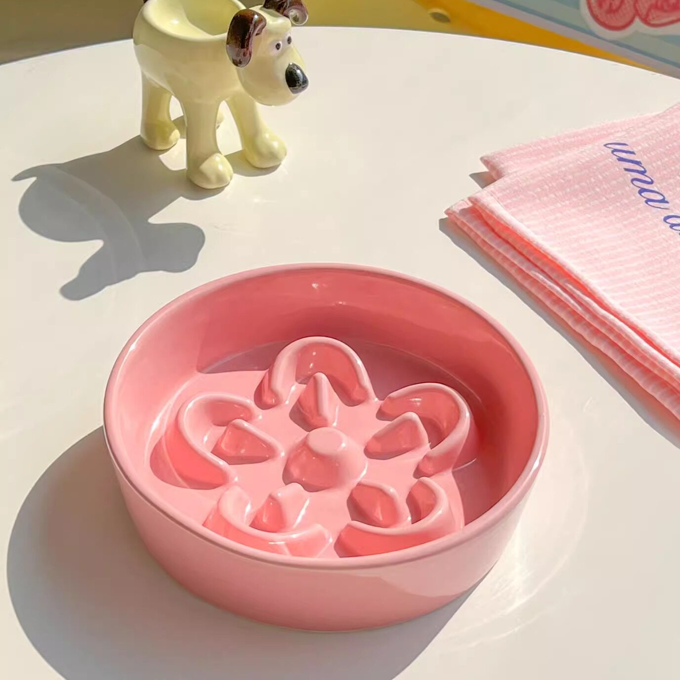 Ceramic Slow Feeder Pet Bowl