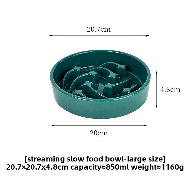 Slow-Eating Ceramic Pet Bowl