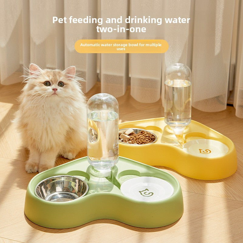 New food integrated two-in-one cat bowl