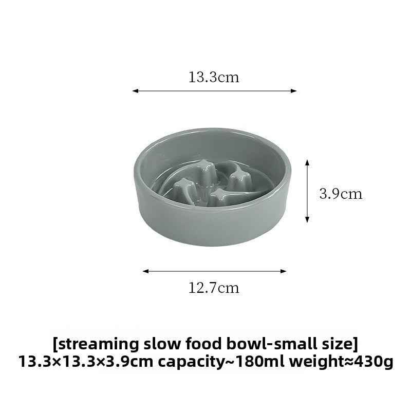 Slow-Eating Ceramic Pet Bowl
