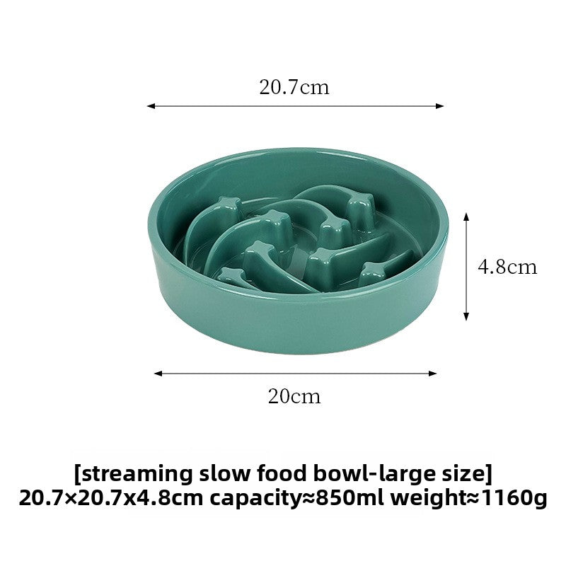 Slow-Eating Ceramic Pet Bowl