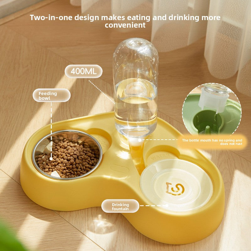 New food integrated two-in-one cat bowl