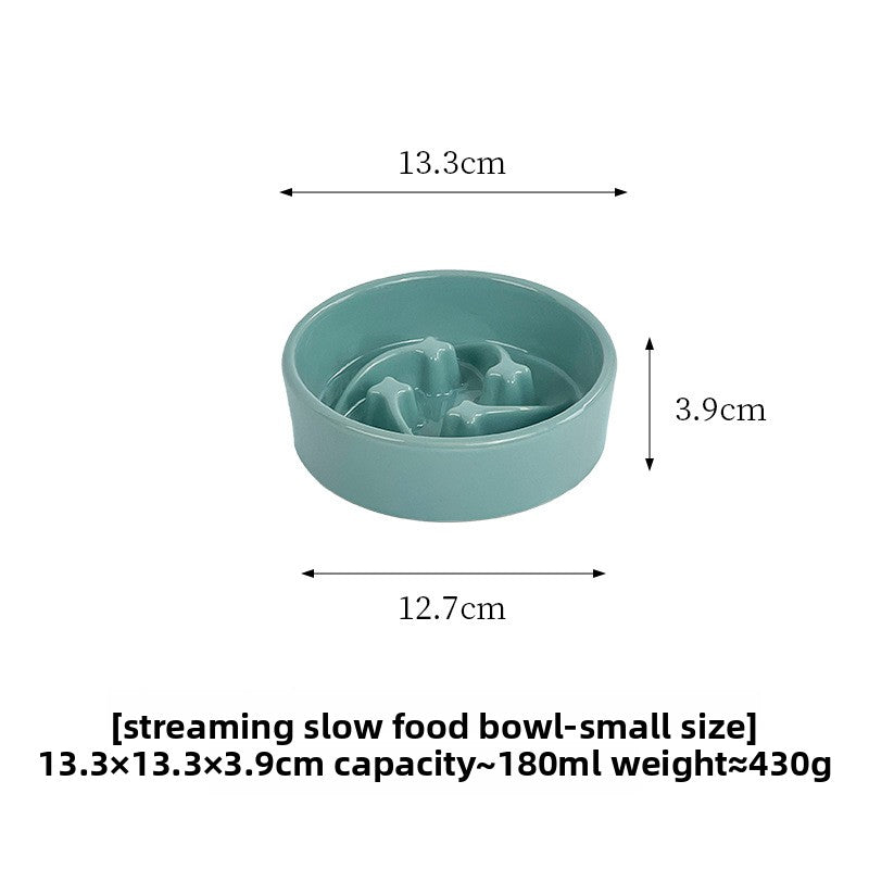 Slow-Eating Ceramic Pet Bowl