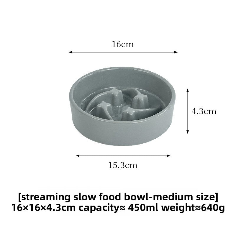 Slow-Eating Ceramic Pet Bowl