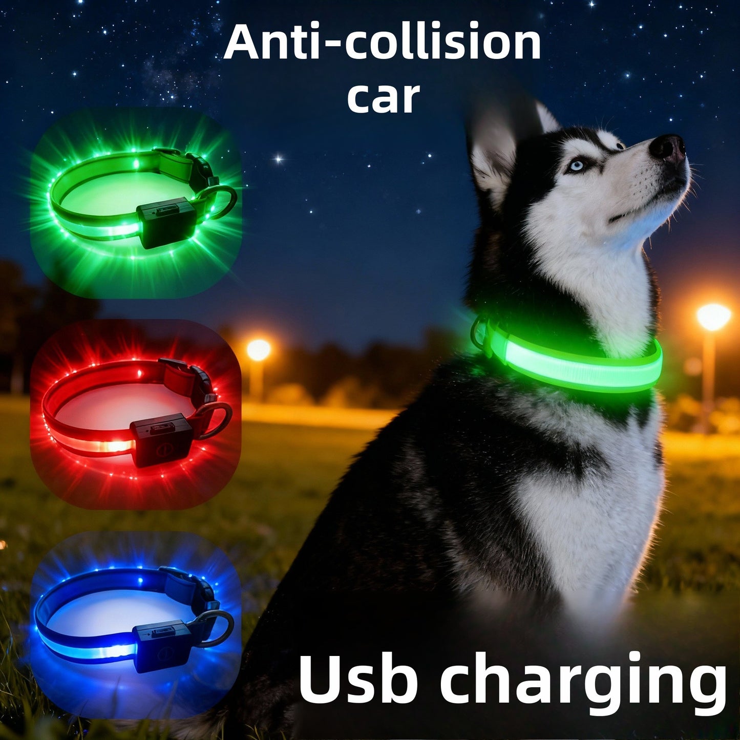 Glowing dog collar