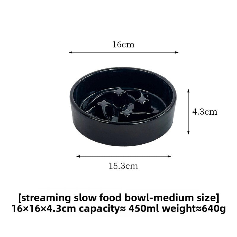 Slow-Eating Ceramic Pet Bowl
