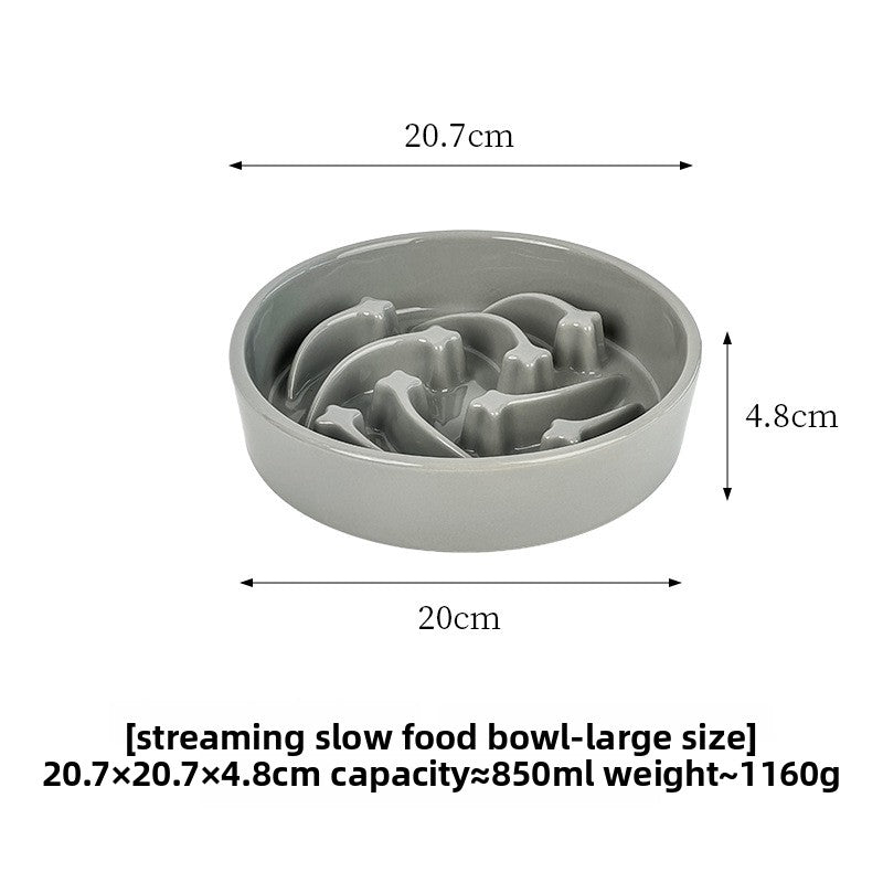 Slow-Eating Ceramic Pet Bowl