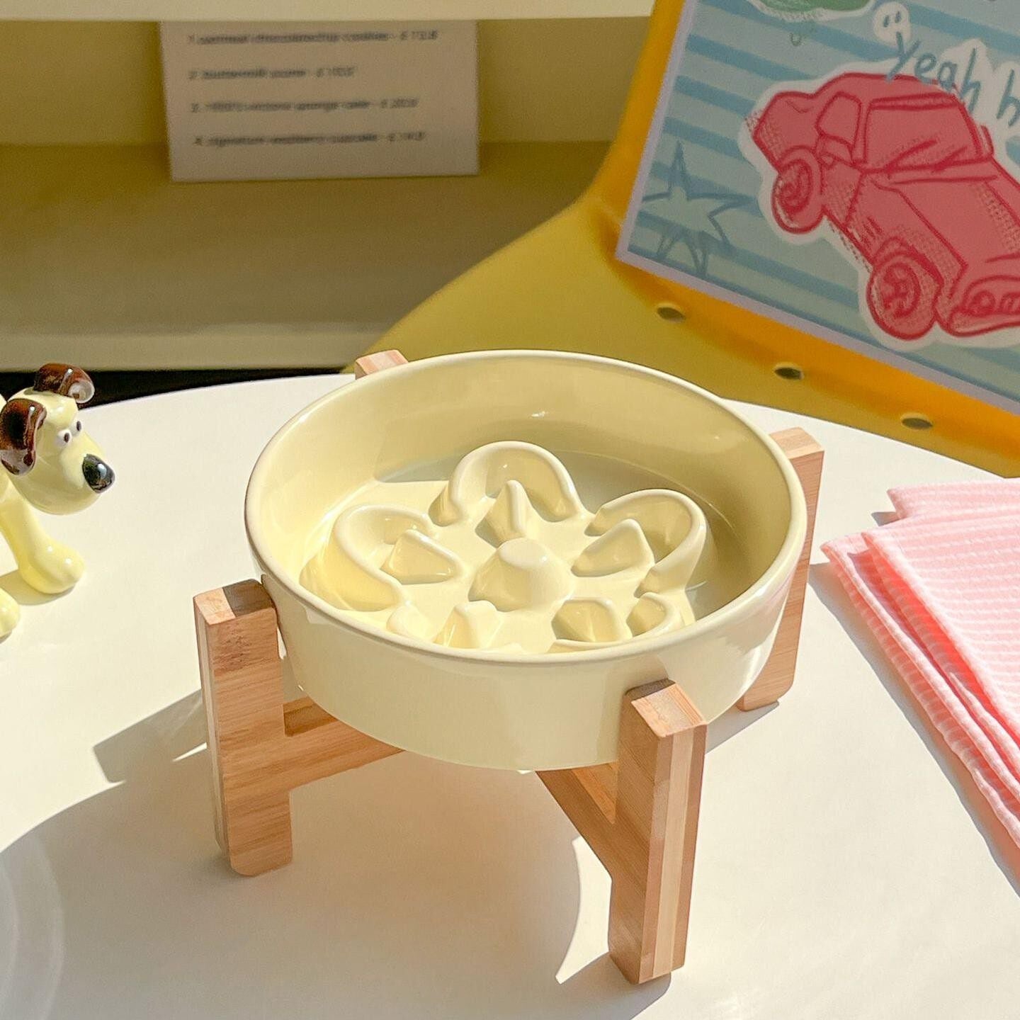 Ceramic Slow Feeder Pet Bowl