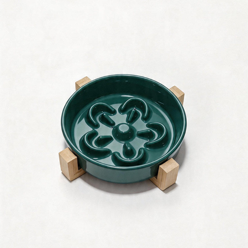 Ceramic Slow Feeder Pet Bowl
