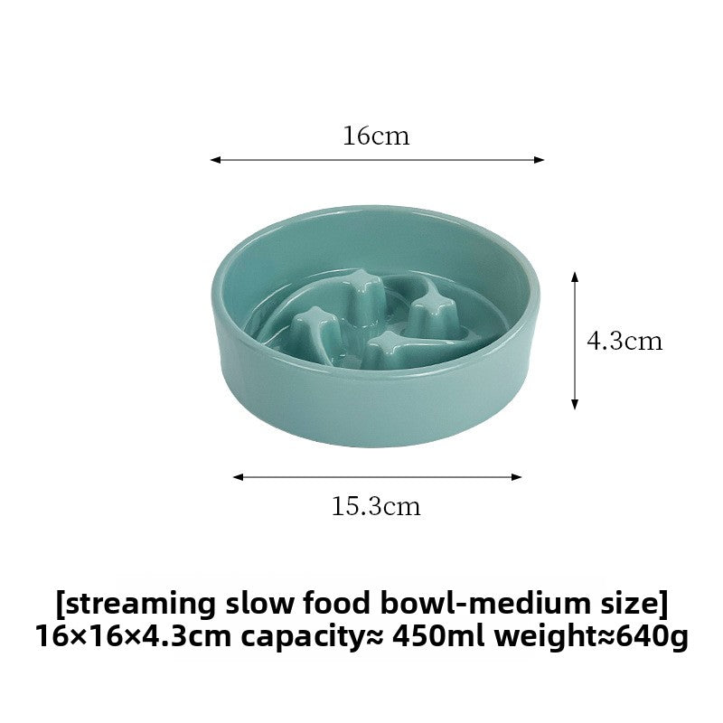 Slow-Eating Ceramic Pet Bowl