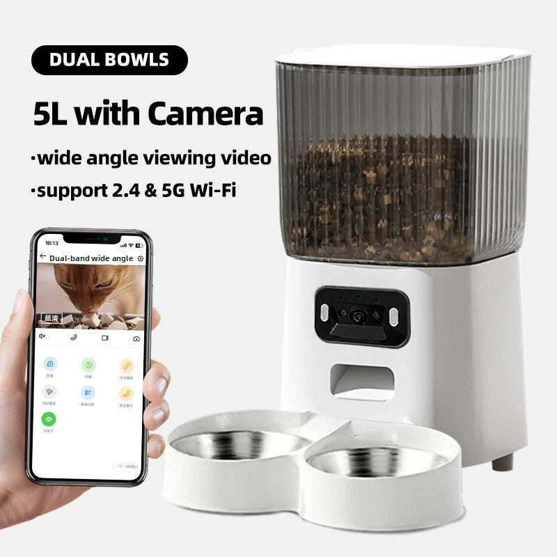 Automatic Pet Feeder with Camera WiFi Food Dispenser