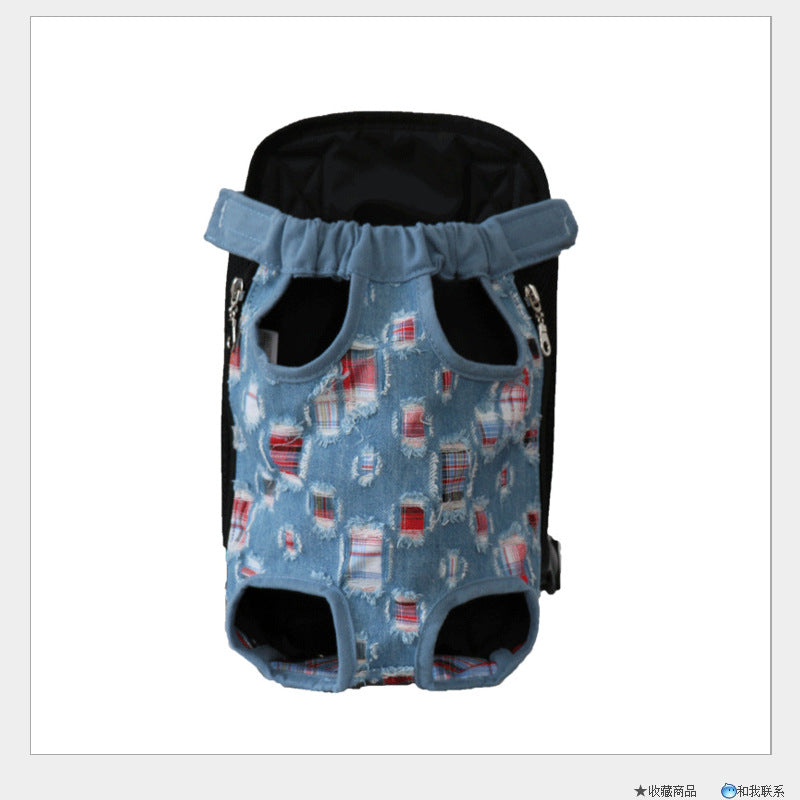 Pet Travel Backpack with Chest Front Bag